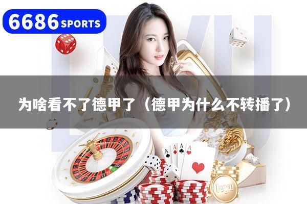 为啥看不了德甲了(德甲为什么不转播了)